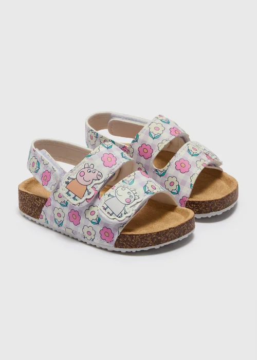 Peppa Pig Girls White Footbed Sandals (Younger 4-9) - Size 4 Infants Image 1