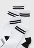 5 Pack White Sports Socks - 6-8.5 Image 2