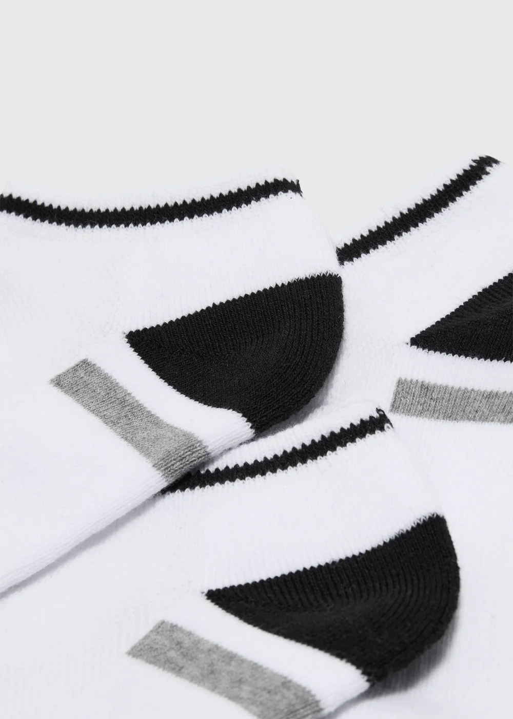 5 Pack White Athletic Trainer Socks - 6-8.5 Image 2