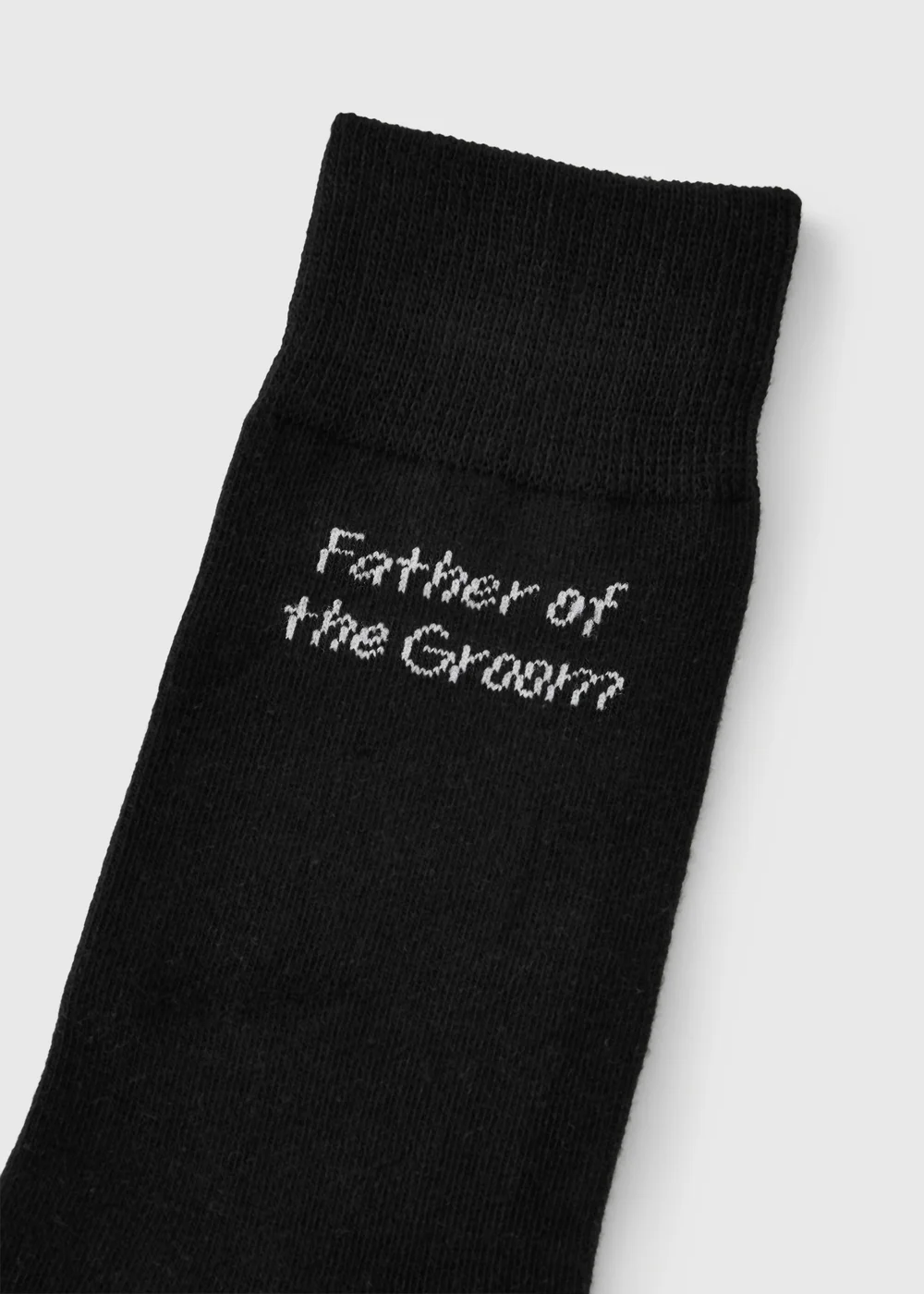 Black Father Of The Groom Wedding Ankle Socks - 6-8.5 Image 2