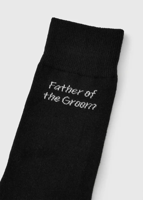 Black Father Of The Groom Wedding Ankle Socks - 6-8.5 Image 2