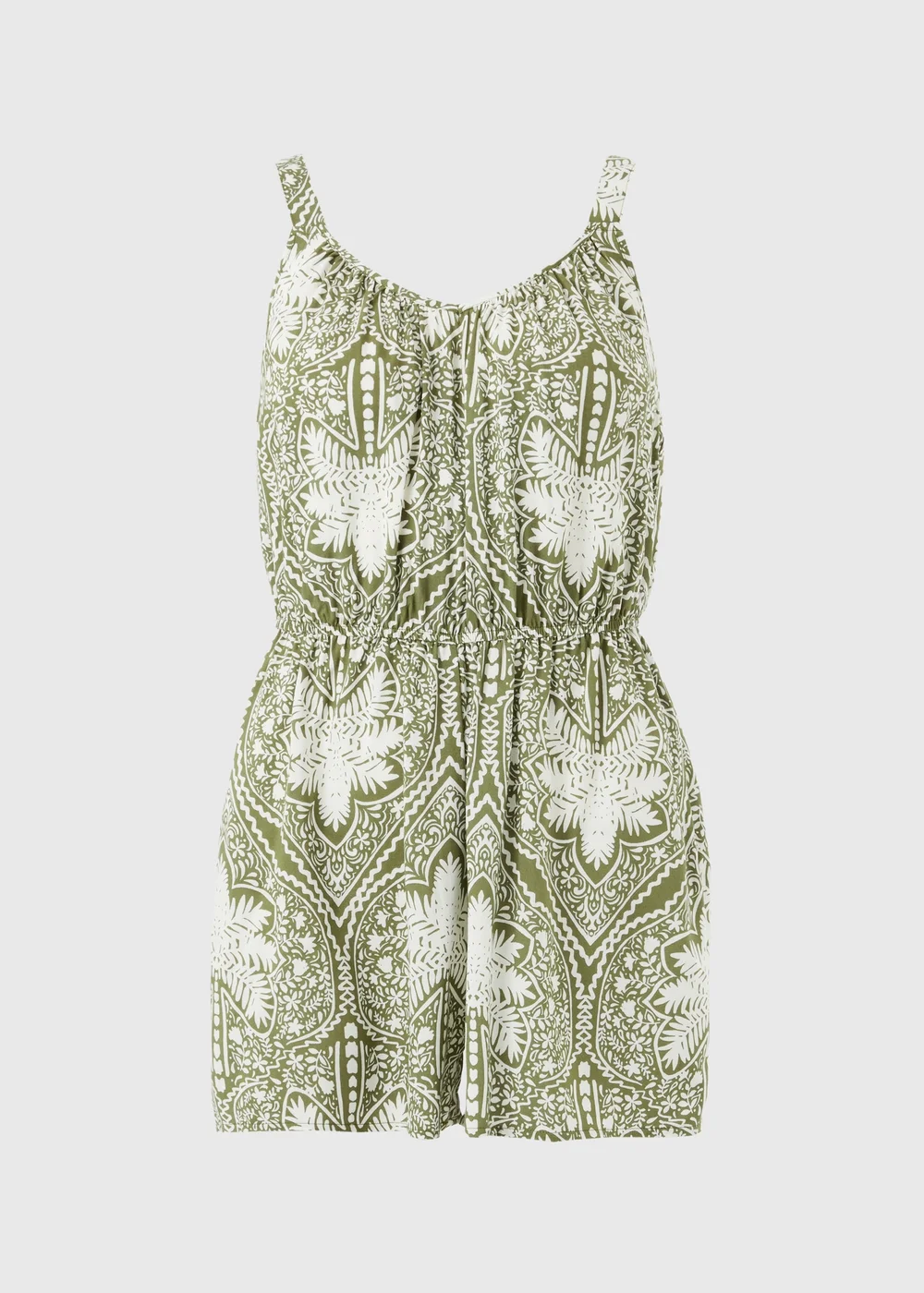 Khaki Paisley Playsuit - 18 Image 4
