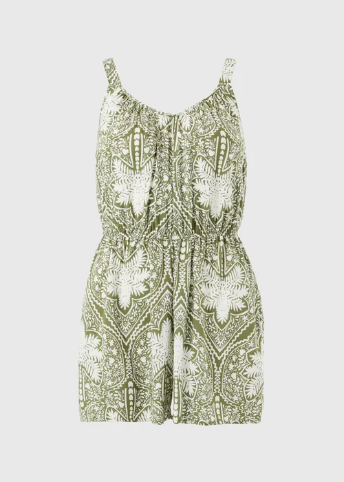 Khaki Paisley Playsuit - 18 Image 4