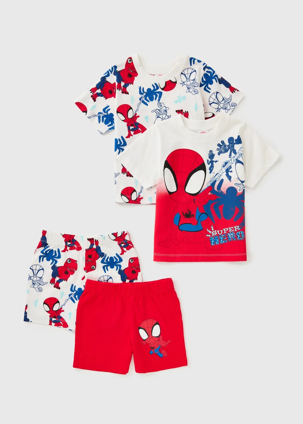 Spidey & Friends 2 Pack Boys Red Pyjama Sets (1-7yrs) - 1 to 1 half years Image 1