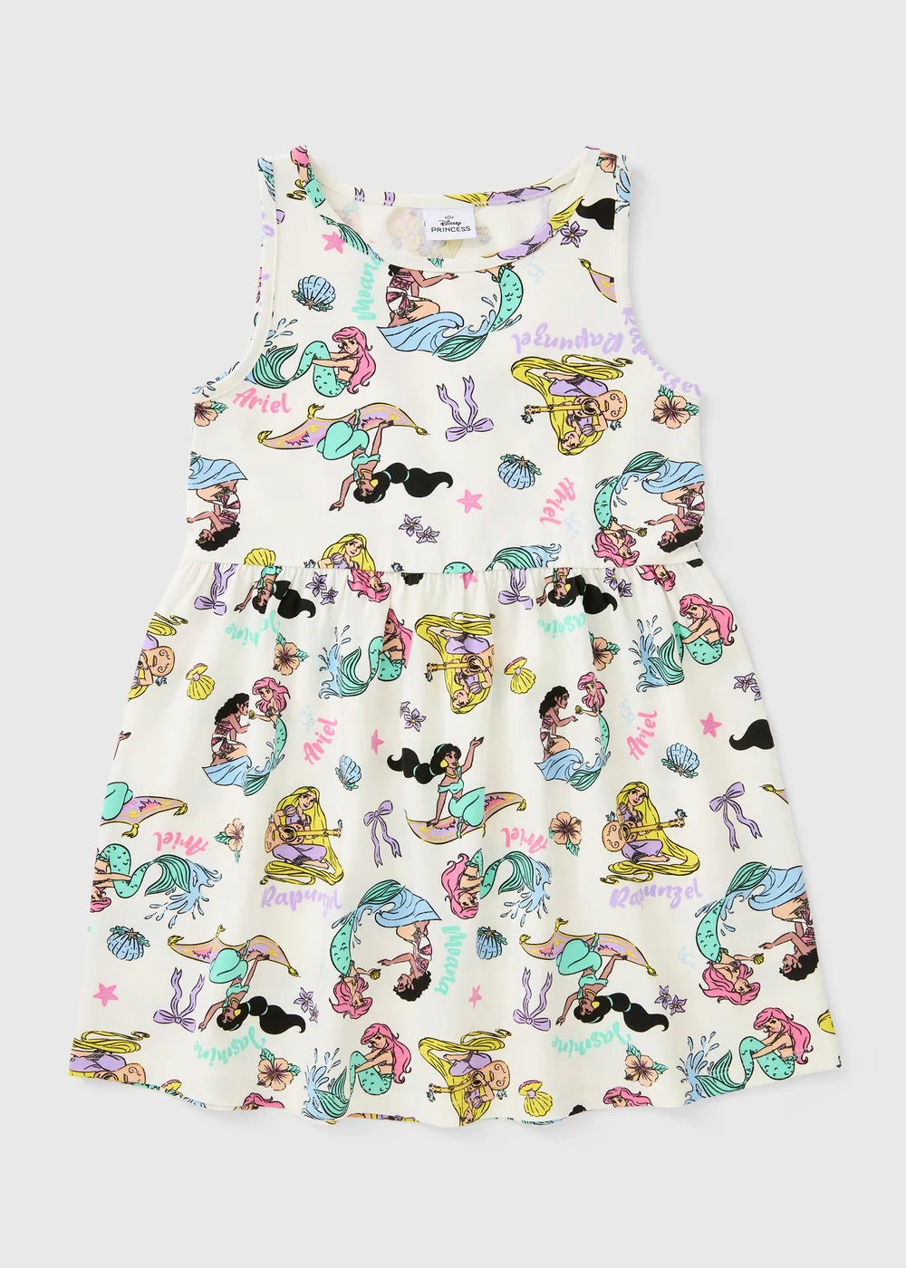 Disney Princess Girls White Sleeveless Dress (2-8yrs) - 2-3 Yrs Disney Princess Girls White Sleeveless Dress (2-8yrs) - 2-3 Yrs