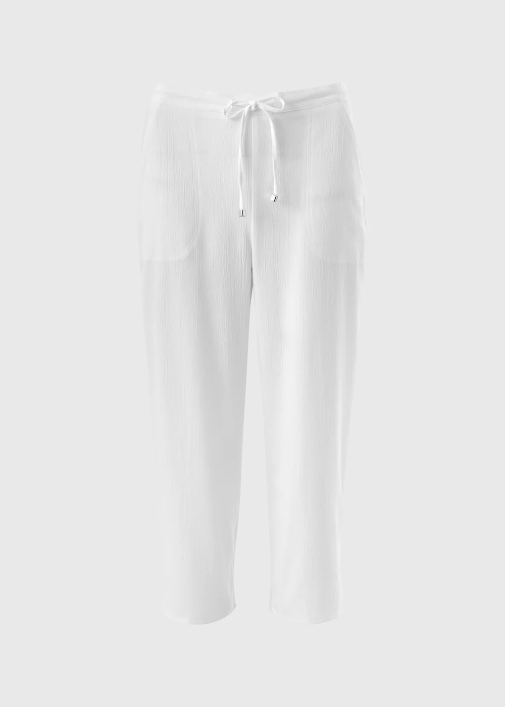 White Cropped Clipper Trousers - 18 Image 4