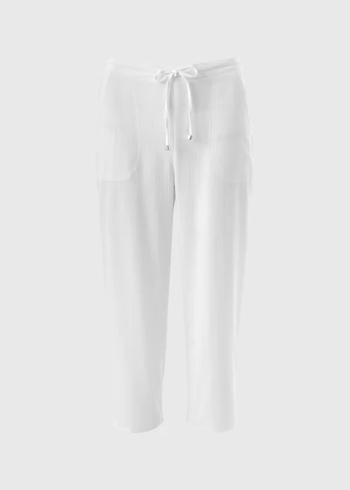 White Cropped Clipper Trousers - 18 Image 4
