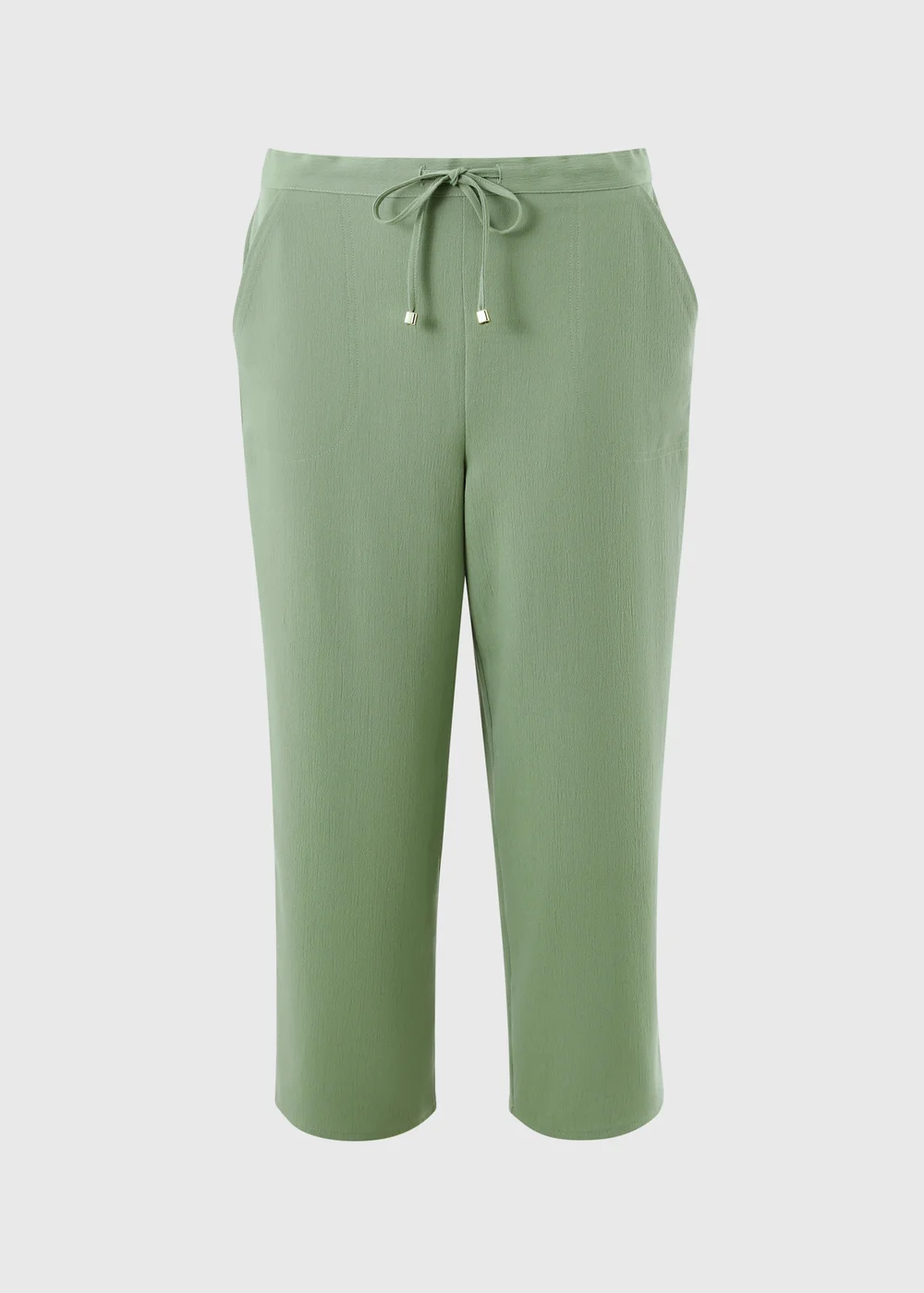 Sage Green Cropped Clipper Trousers - 10 Image 4
