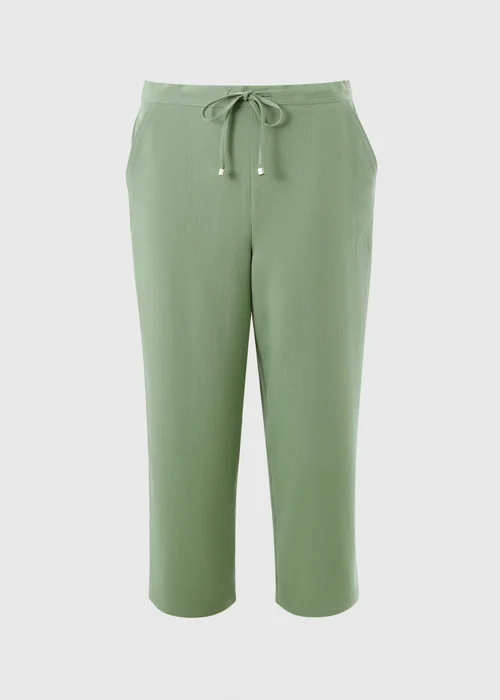 Sage Green Cropped Clipper Trousers - 10 Image 4