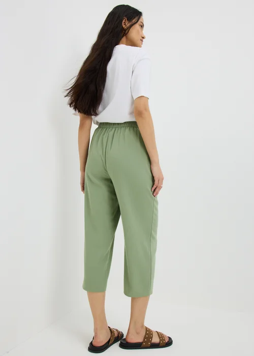 Sage Green Cropped Clipper Trousers - 10 Image 2