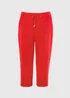 Red Cropped Clipper Trousers - 8 Image 1