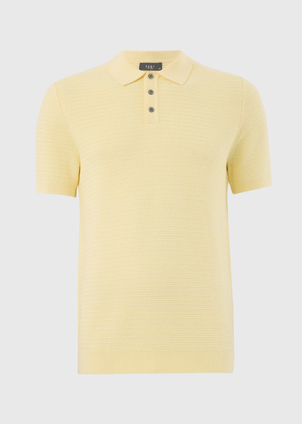 Yellow Texture Smart Polo Shirt - S Image 4
