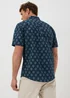 Navy Geometric Oxford Shirt - S Image 3