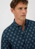 Navy Geometric Oxford Shirt - S Image 2