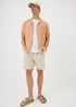 Peach Stripe Linen Blend Shirt - S Image 1