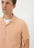 Peach Stripe Linen Blend Shirt - S Image 3