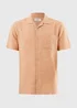 Peach Stripe Linen Blend Shirt - S Image 4