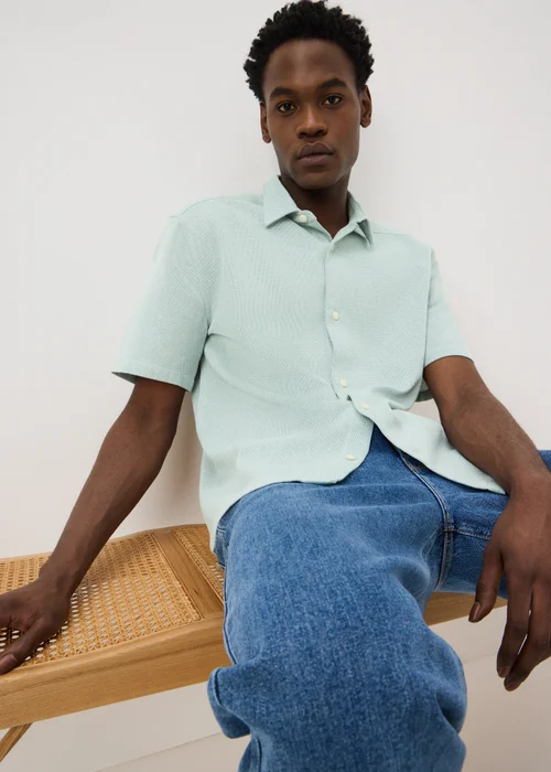 Sage Cheesecloth Regular Fit Shirt - S Image 1