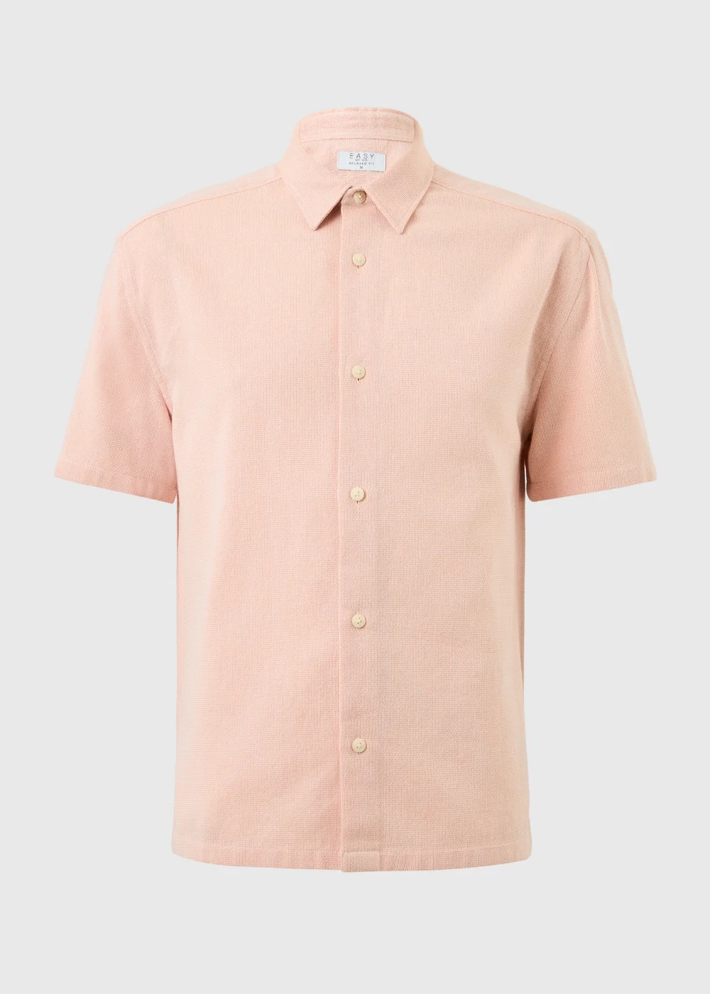 Peach Cheesecloth Regular Fit Shirt - S Image 3