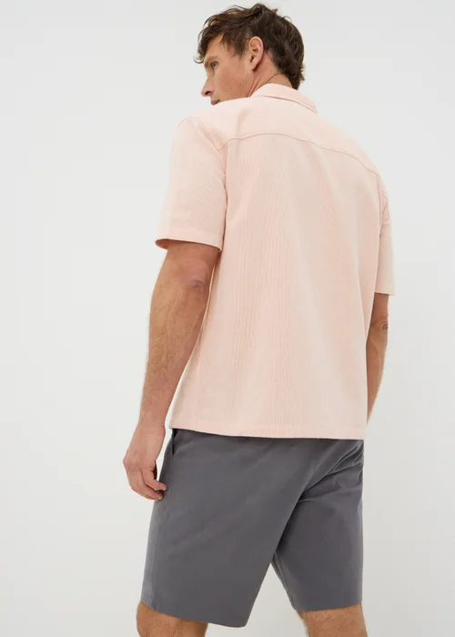 Peach Cheesecloth Regular Fit Shirt - S Image 2