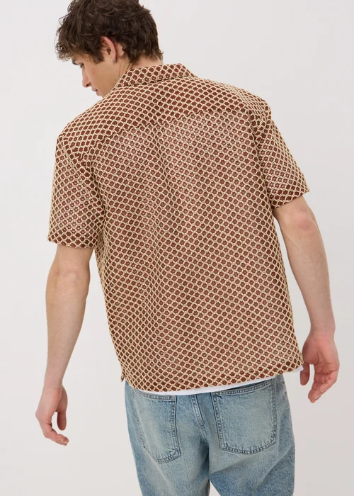 Red Crochet Texture Shirt - S Image 2