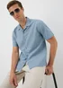 Blue Floral Embroidered Shirt - S Image 2