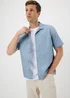 Blue Floral Embroidered Shirt - S Image 1