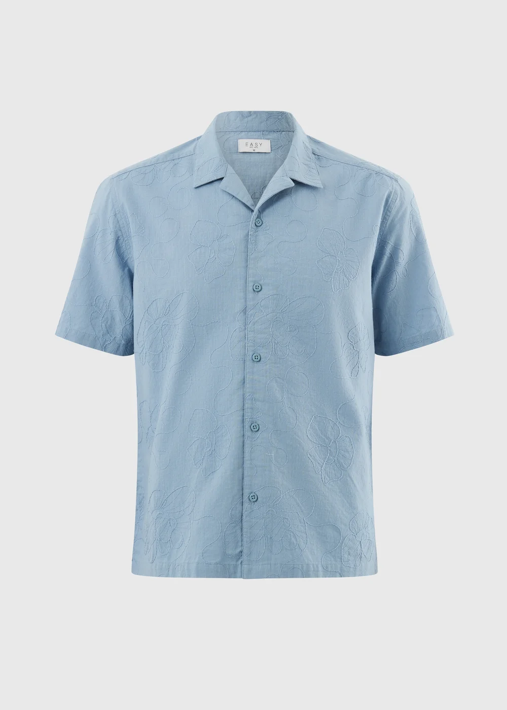 Blue Floral Embroidered Shirt - S Image 4
