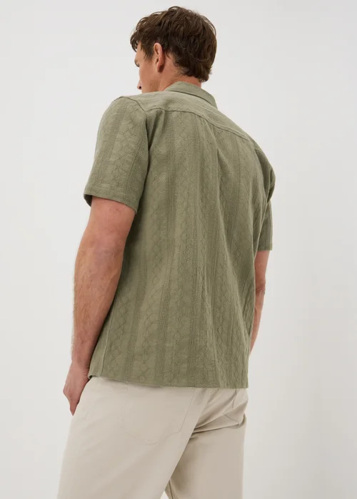 Khaki Embroidery Placement Shirt - L Image 3