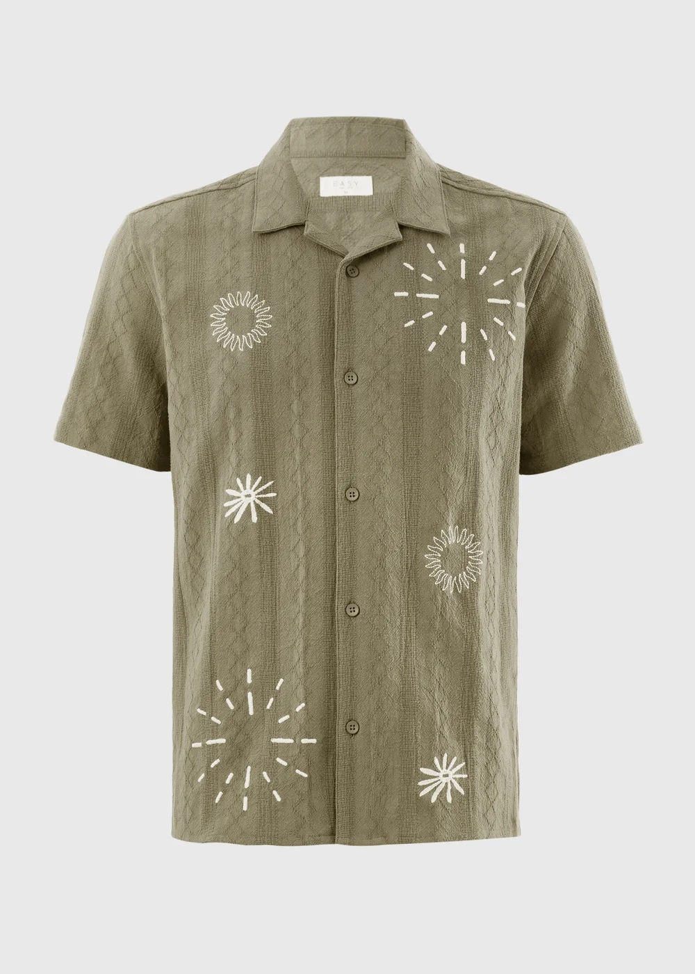 Khaki Embroidery Placement Shirt - L Image 4
