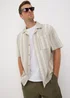 Stone Stripe Texture Dobby Shirt - S Image 1