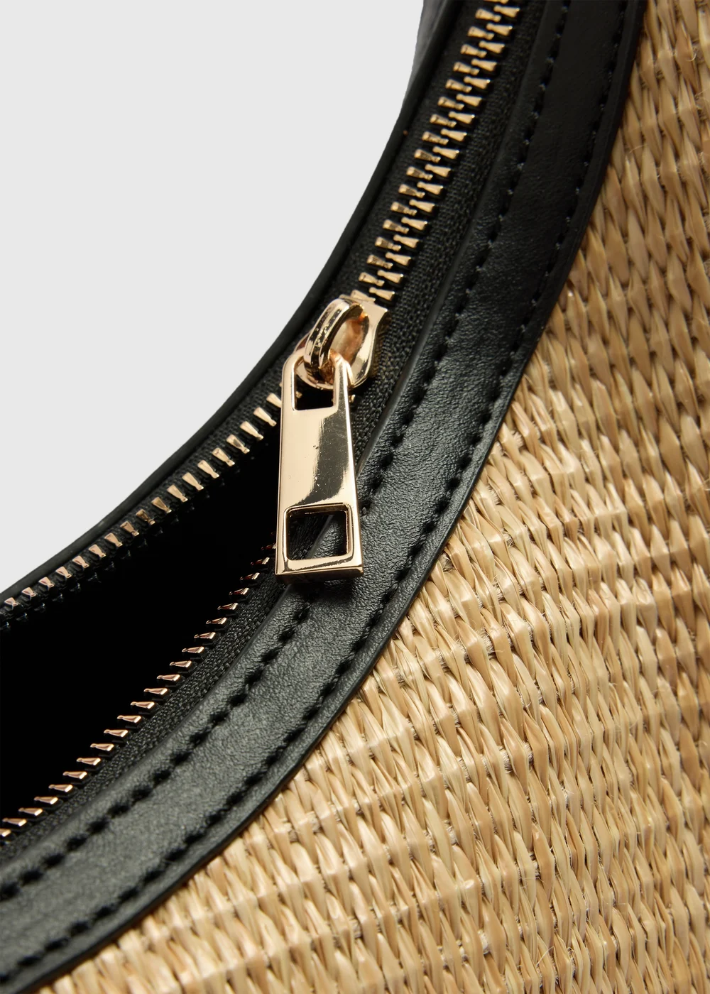 Natural Straw Shoulder Bag - One Size Image 4