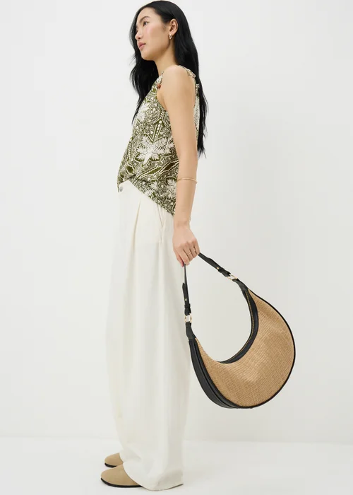 Natural Straw Shoulder Bag - One Size Image 2
