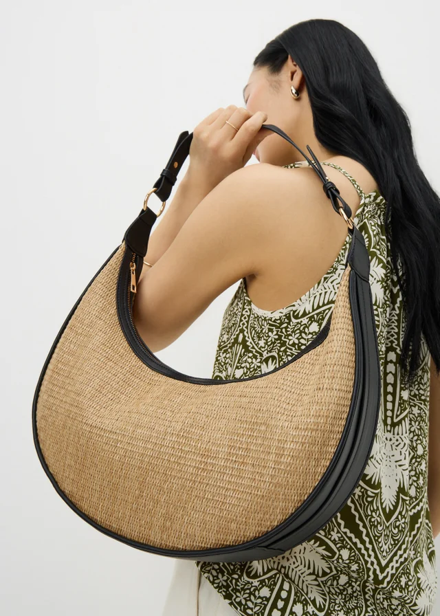 Natural Straw Shoulder Bag