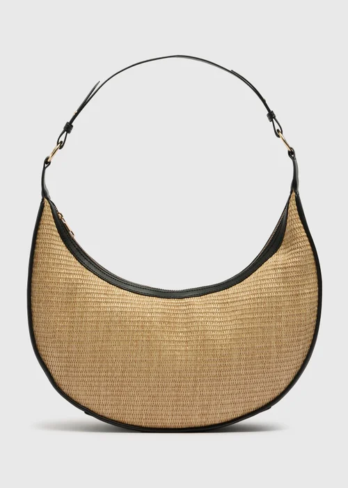 Natural Straw Shoulder Bag - One Size Image 3