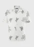 White Embroidery Leaf Shirt - S Image 4