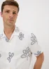 White Embroidery Leaf Shirt - S Image 3