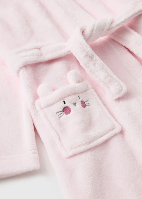 Girls Pink Bunny Dressing Gown (1-7yrs) - 1 to 1 half years Image 2