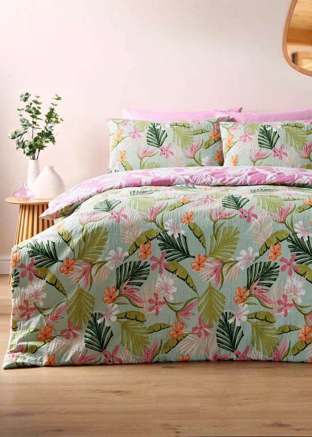 Multicolour Tropical Floral Duvet Set