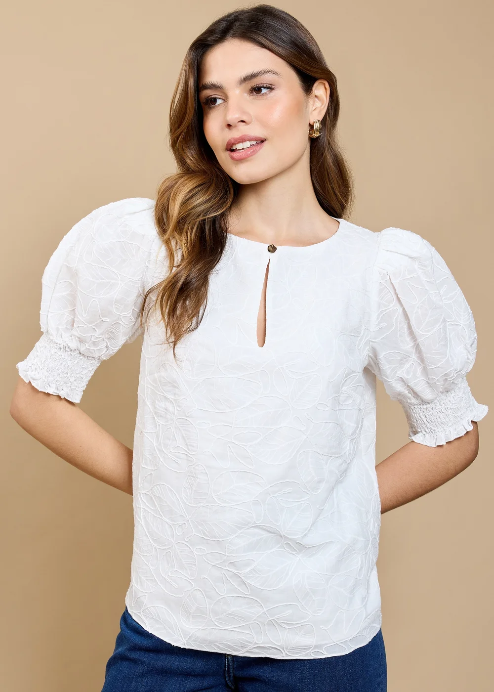 Little Mistress White Embroidered Top by Vicky Pattison - 8 Image 1