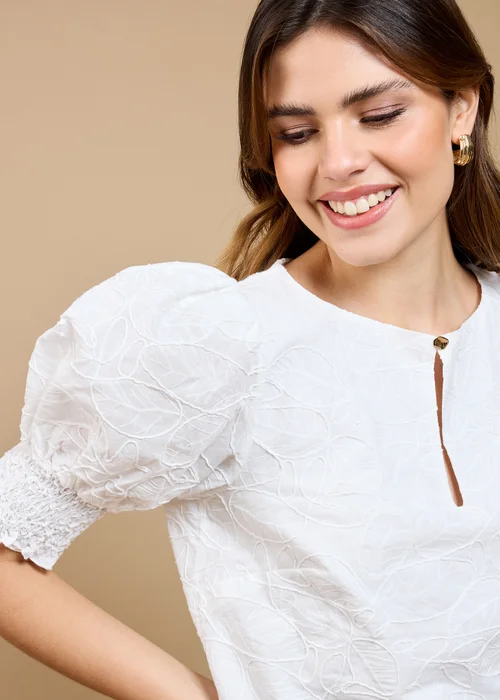 Little Mistress White Embroidered Top by Vicky Pattison - 8 Image 3