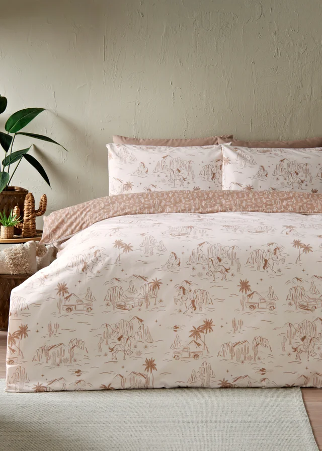 Natural Cowboy Toile Duvet Set.