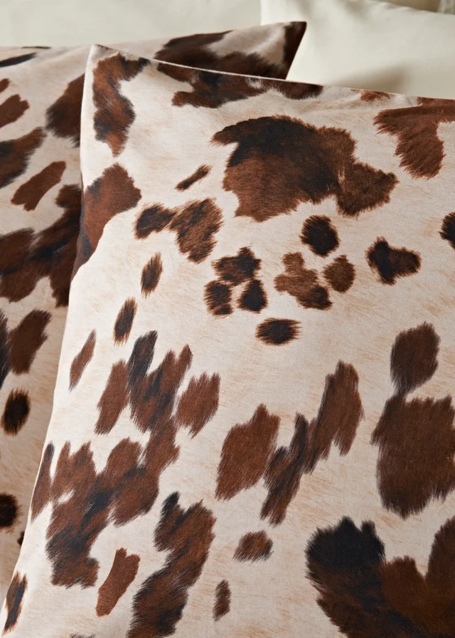 Brown Cow Print Duvet Set