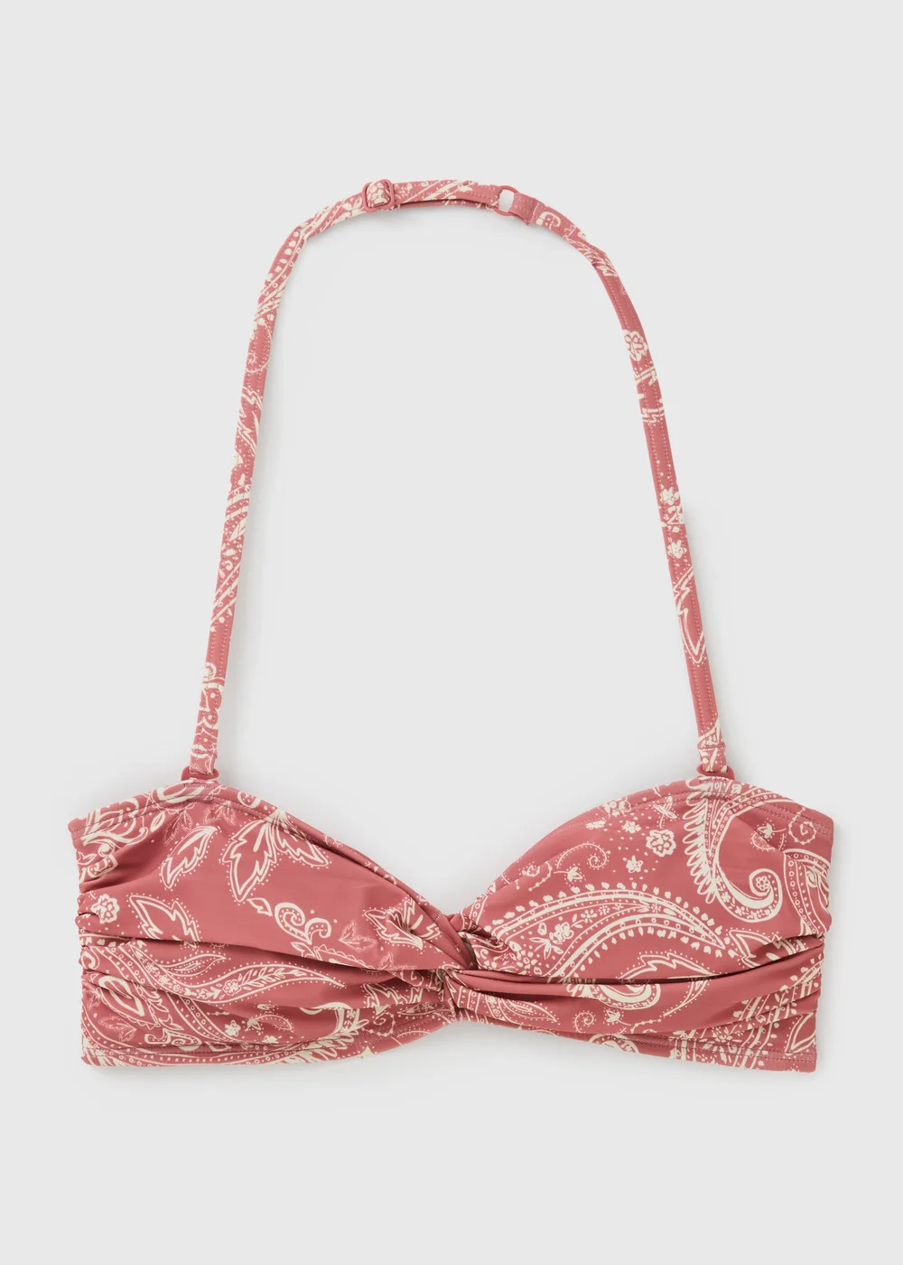 Rose Paisley Twist Bandeau Bikini Top - 6 Image 3