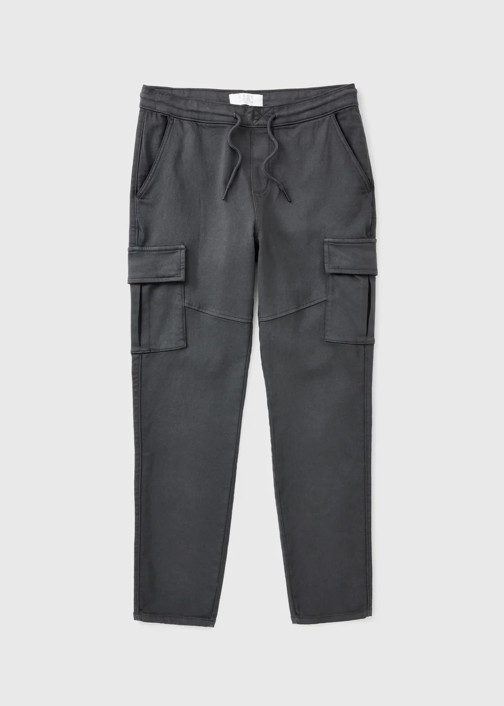 Charcoal Knitted Cargo Trousers - 36 Waist Short Image 4