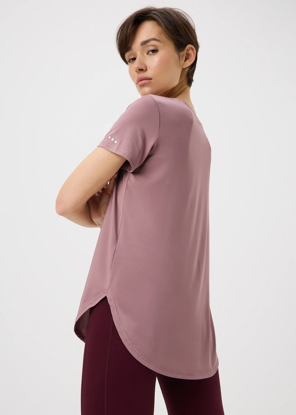 Souluxe Pink Longline Sports T-Shirt - S Image 2