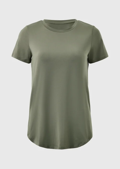 Souluxe Sage Green Longline Sports T-Shirt - L Image 3