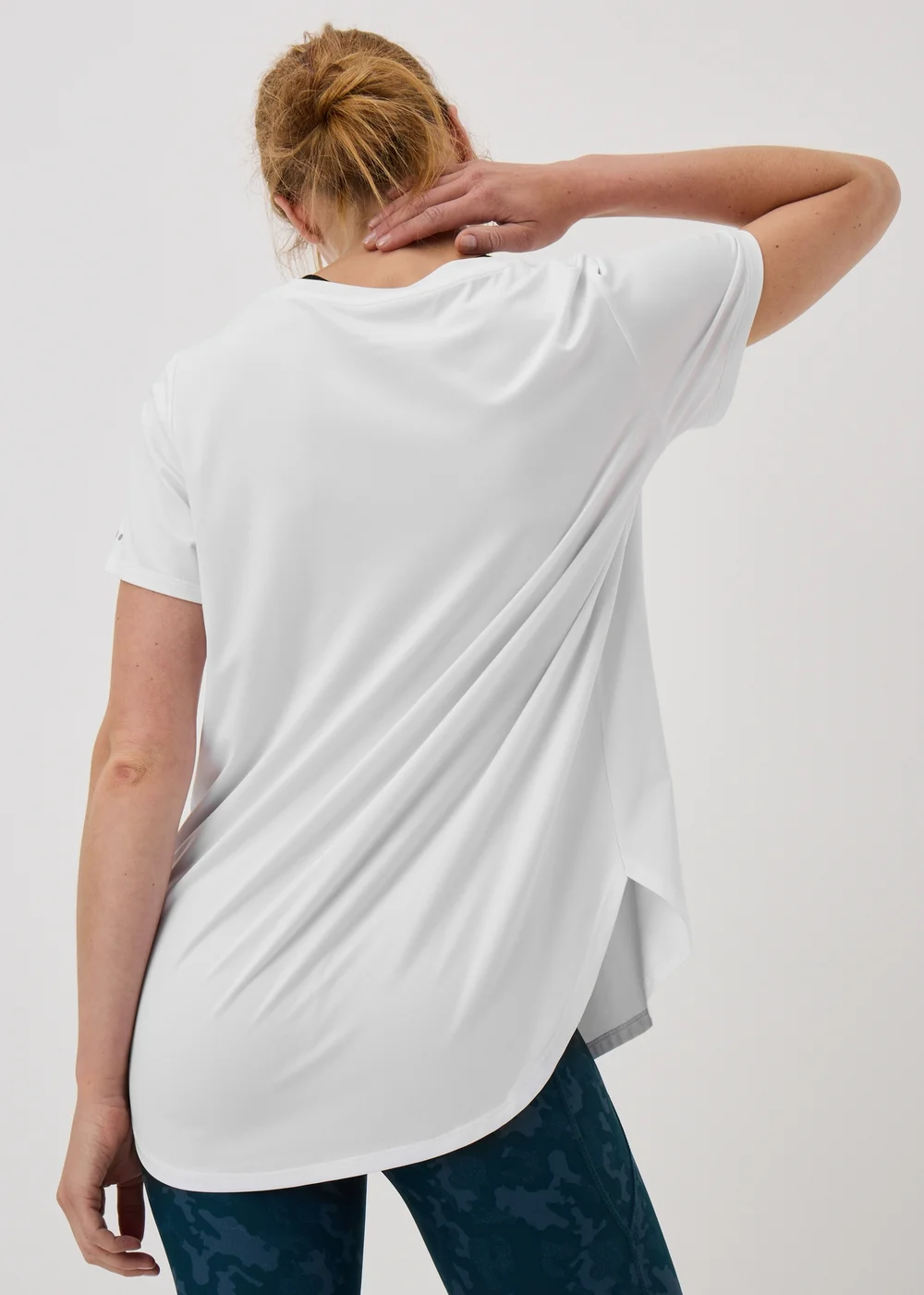 Souluxe White Longline Sports T-Shirt - S Image 2
