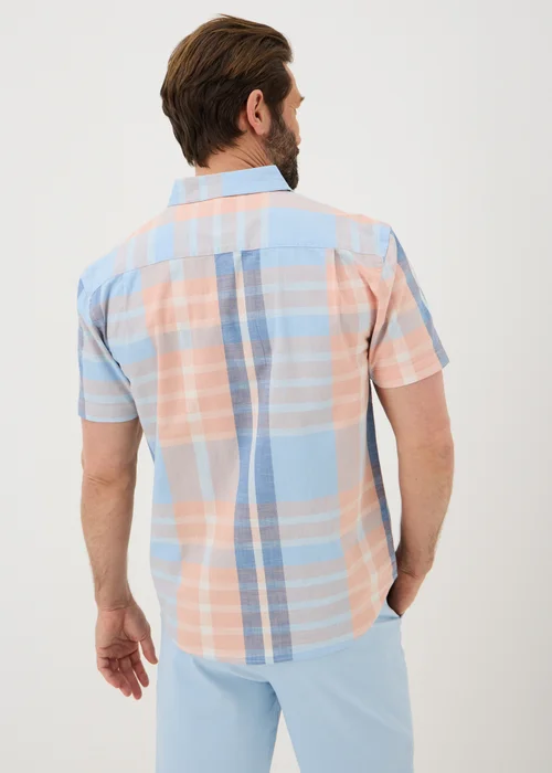 Lincoln Peach Check Short Sleeve Shirt - S Image 2
