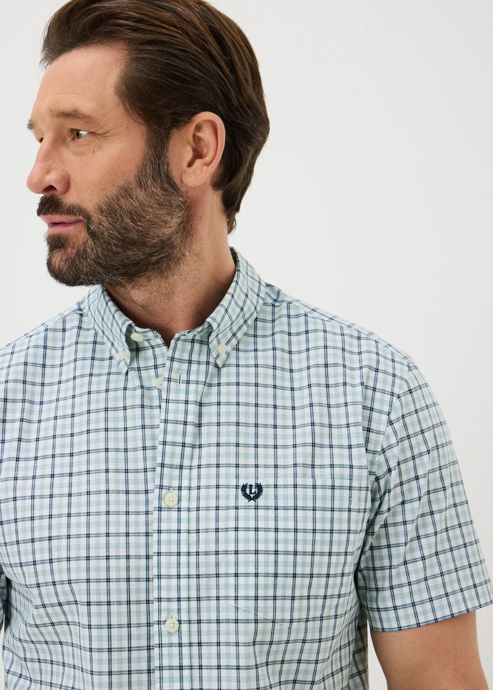 Lincoln Green Check Short Sleeve Shirt - S Image 3